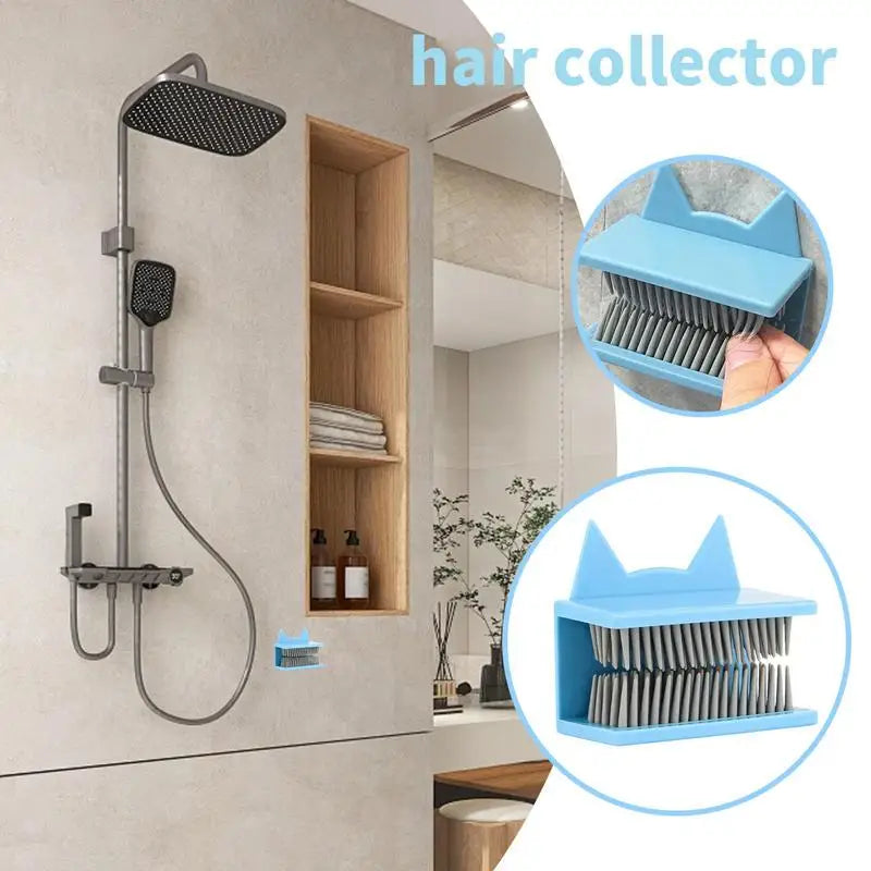 Wall Hair Catcher Bathroom Shower Hair Collector Wall Mounted Flexible Shower Drain Hair Stopper Bathtub Sink Accessories