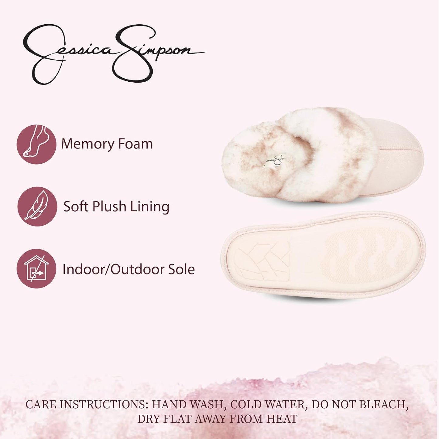 Indulge in Comfort with Jessica Simpson's Stylish Faux Fur Memory Foam Slippers - Perfect for Cozy Days!